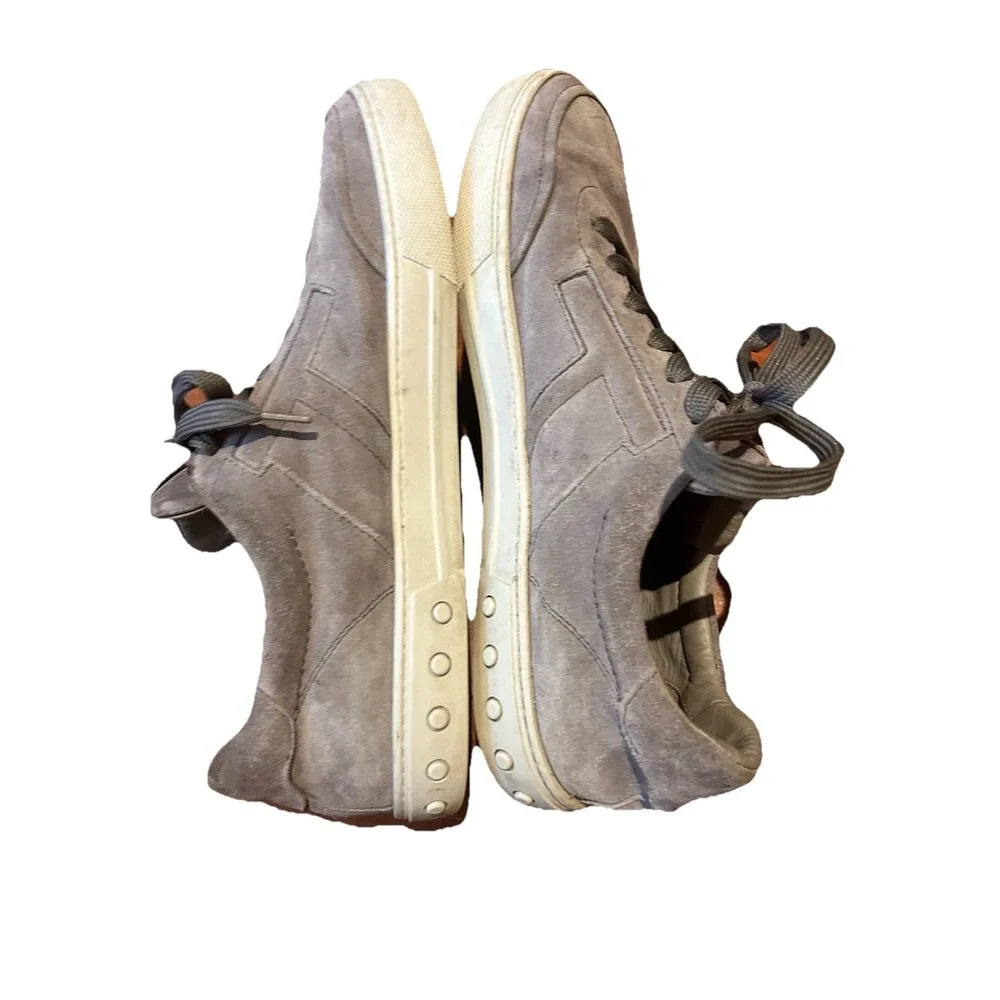 Tod's Men's Suede Sneakers Size 10.5 Gray Shoes - Picture 7 of 12
